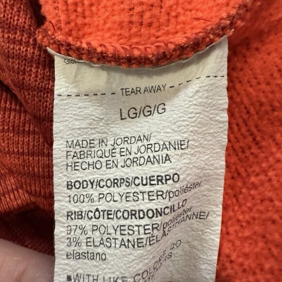 Adidas Storm 1/4 Zip Pullover Rusty Red Orange Mock Neck Men's Size Large - Picture 5 of 5